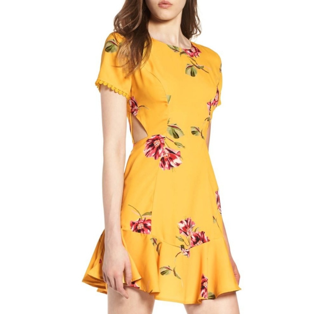 Socialite Cutout Fit & Flare Dress NWT